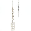 Upcycled Single Cross Dangle Earrings