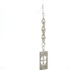 Upcycled Single Cross Dangle Earrings