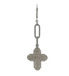 Upcycled Single Cross Dangle Earrings