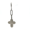 Upcycled Single Cross Dangle Earrings
