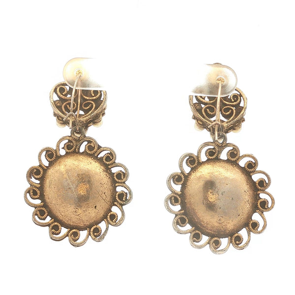 Victorian Revival Gold Plated Earrings