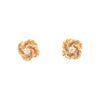Vintage 14K Gold and Diamond Knot Earrings