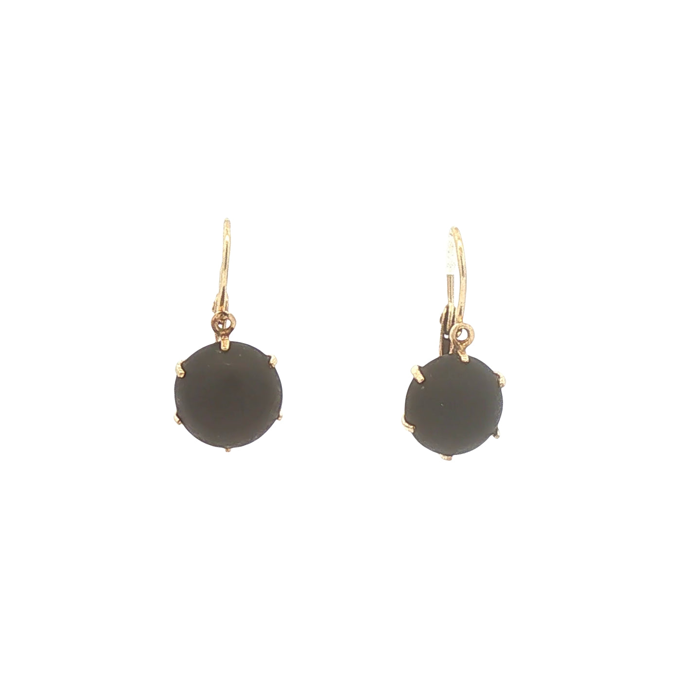 Antique Jet Mourning Earrings
