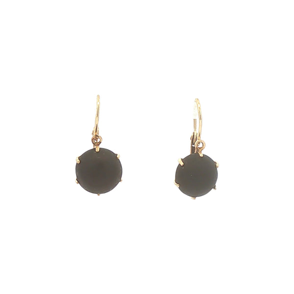 Antique Jet Mourning Earrings