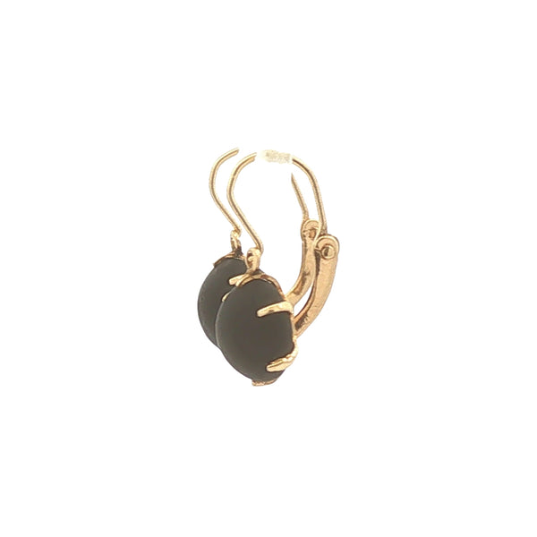 Antique Jet Mourning Earrings