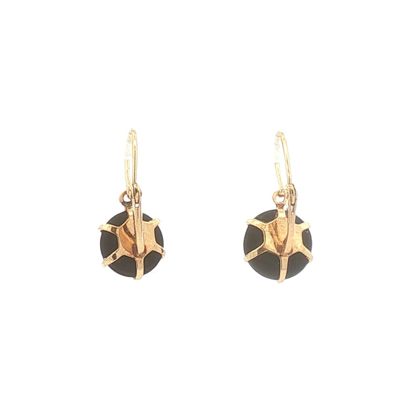 Antique Jet Mourning Earrings