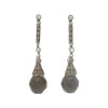 Marcasite and Onyx Dangle Earrings