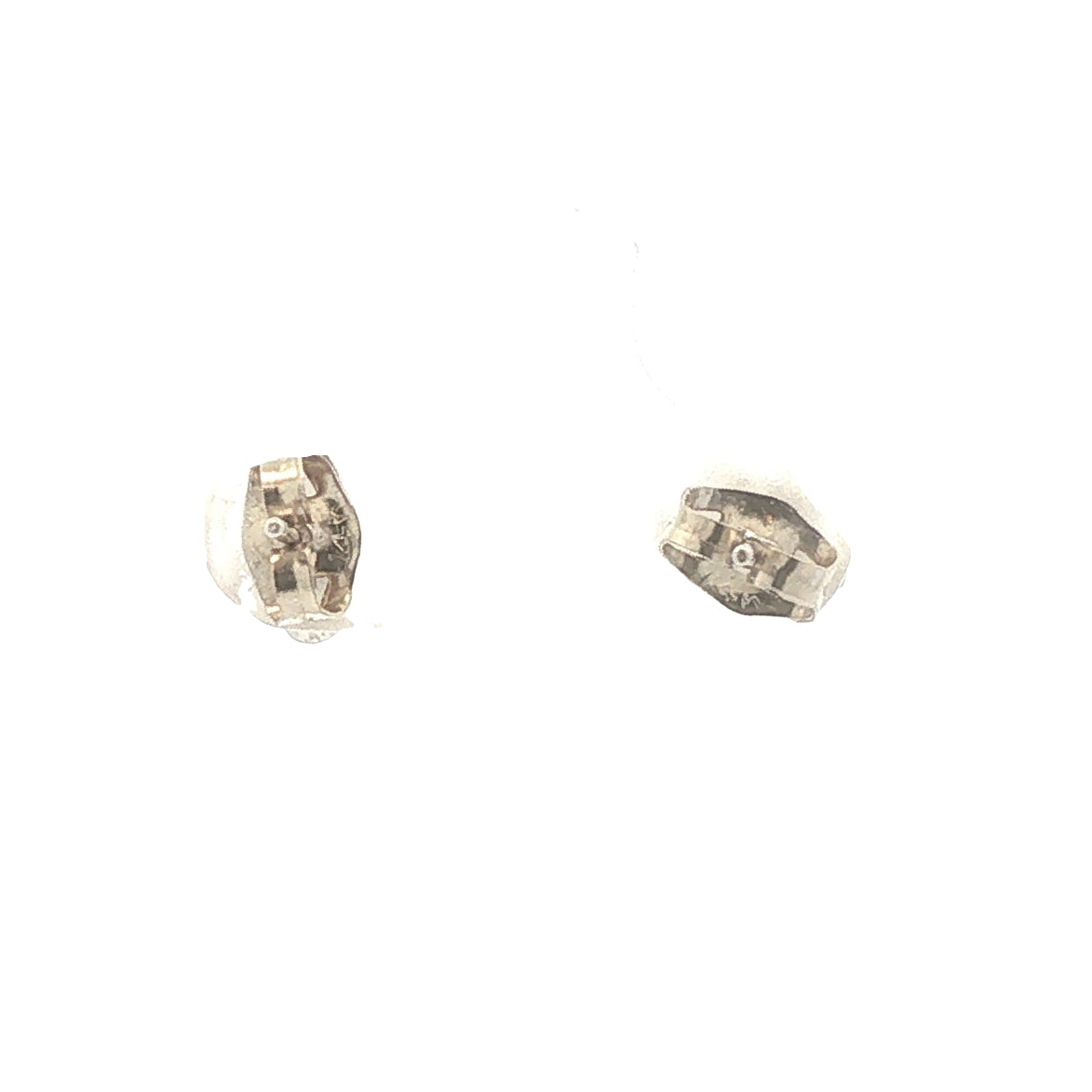 Vintage 14K White Gold Diamond Buttercup Stud Earrings