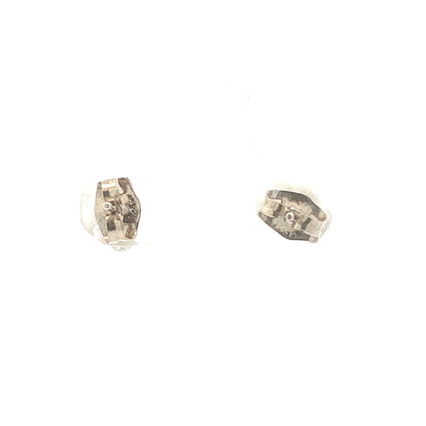 Vintage 14K White Gold Diamond Buttercup Stud Earrings