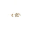 Vintage 14K White Gold Diamond Buttercup Stud Earrings