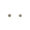 14K White Gold Sapphire Buttercup Set Stud Earrings
