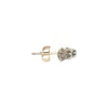 14K White Gold Sapphire Buttercup Set Stud Earrings