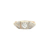 Vintage Two Tone Diamond Engagement Ring