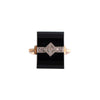 Vintage Onyx and Diamond Two Tone Ring