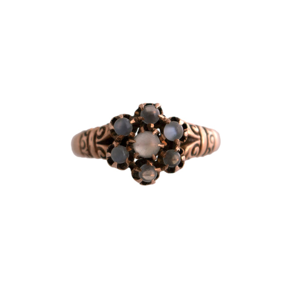 Antique Moonstone Cluster Ring