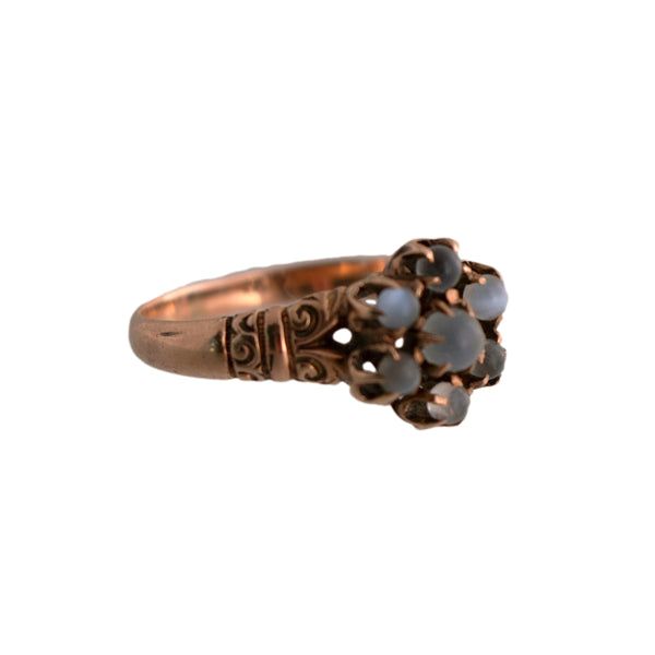 Antique Moonstone Cluster Ring