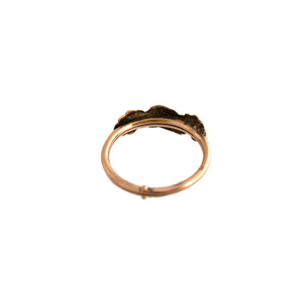 Antique Enameled Fede Ring