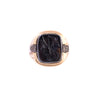 Vintage Hematite Intaglio and Diamond Ring