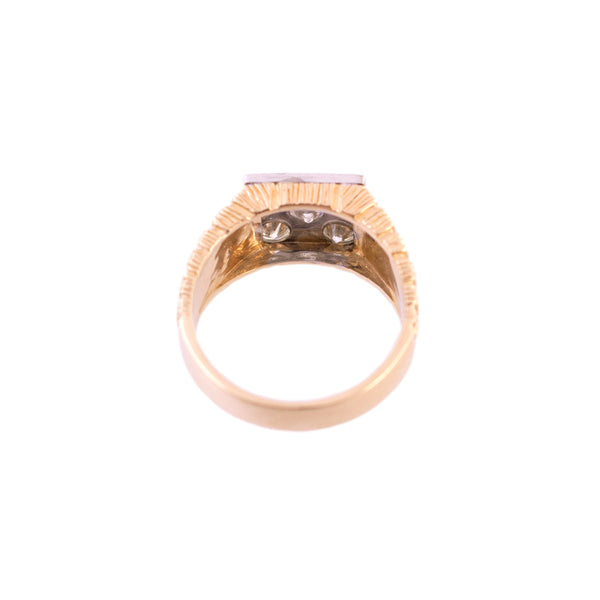 14K Gold 5 Diamond Gents Ring