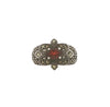 Sterling Marcasite and Garnet Ring