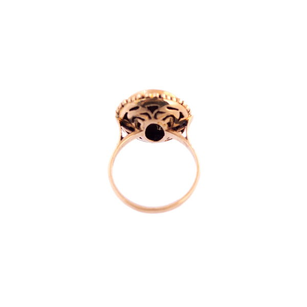 Italian Painted Portrait of a Lady Ring