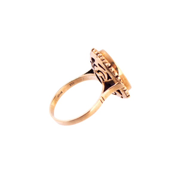 Italian Painted Portrait of a Lady Ring
