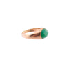 14K Gold Green Onyx Cabochon Ring