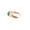 14K Gold Green Onyx Cabochon Ring