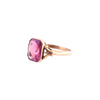 10K Gold Pink Synthetic Stone Ring