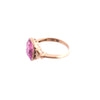 10K Gold Pink Synthetic Stone Ring