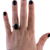 10K White Gold Deco Onyx Ring
