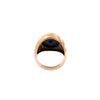 10K Gold Onyx and Diamond Fluted Gent's Ring