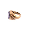 10K Gold Onyx and Diamond Fluted Gent's Ring