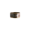 Sterling Celtic Warrior Shield Wedding Band Two Tone