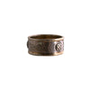 Sterling Celtic Warrior Shield Wedding Band Two Tone