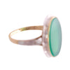 Vintage 10K Gold Green Onyx Ring