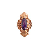 14K Gold Synthetic Amethyst Hand Wired Ring