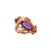 14K Gold Synthetic Amethyst Hand Wired Ring