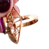 14K Gold Synthetic Amethyst Hand Wired Ring