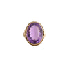 Amethyst and Floral Gold Ring