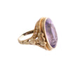 Amethyst and Floral Gold Ring