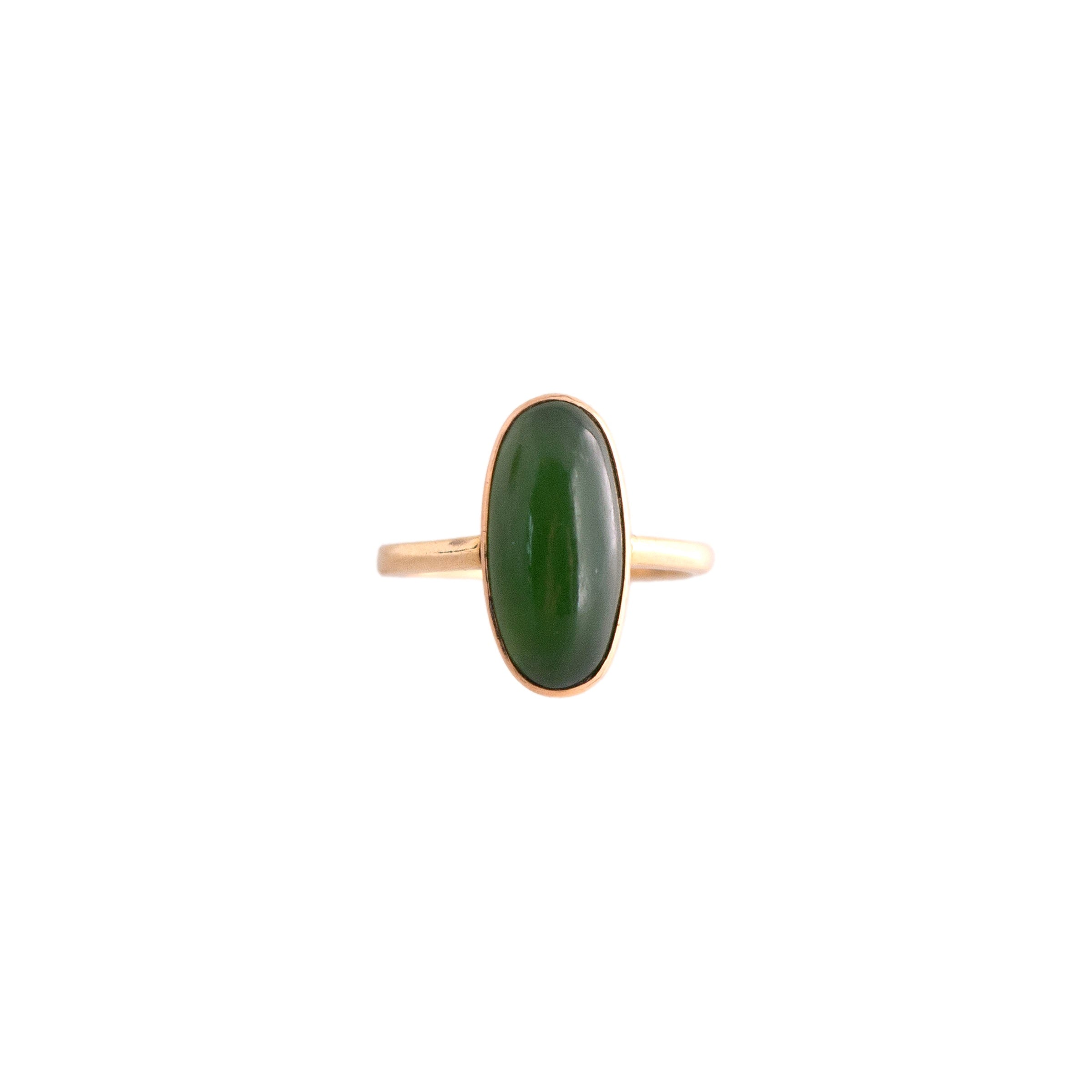 Vintage 14k Gold Nephrite Ring
