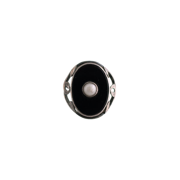 Sterling and Onyx Handmade Ring