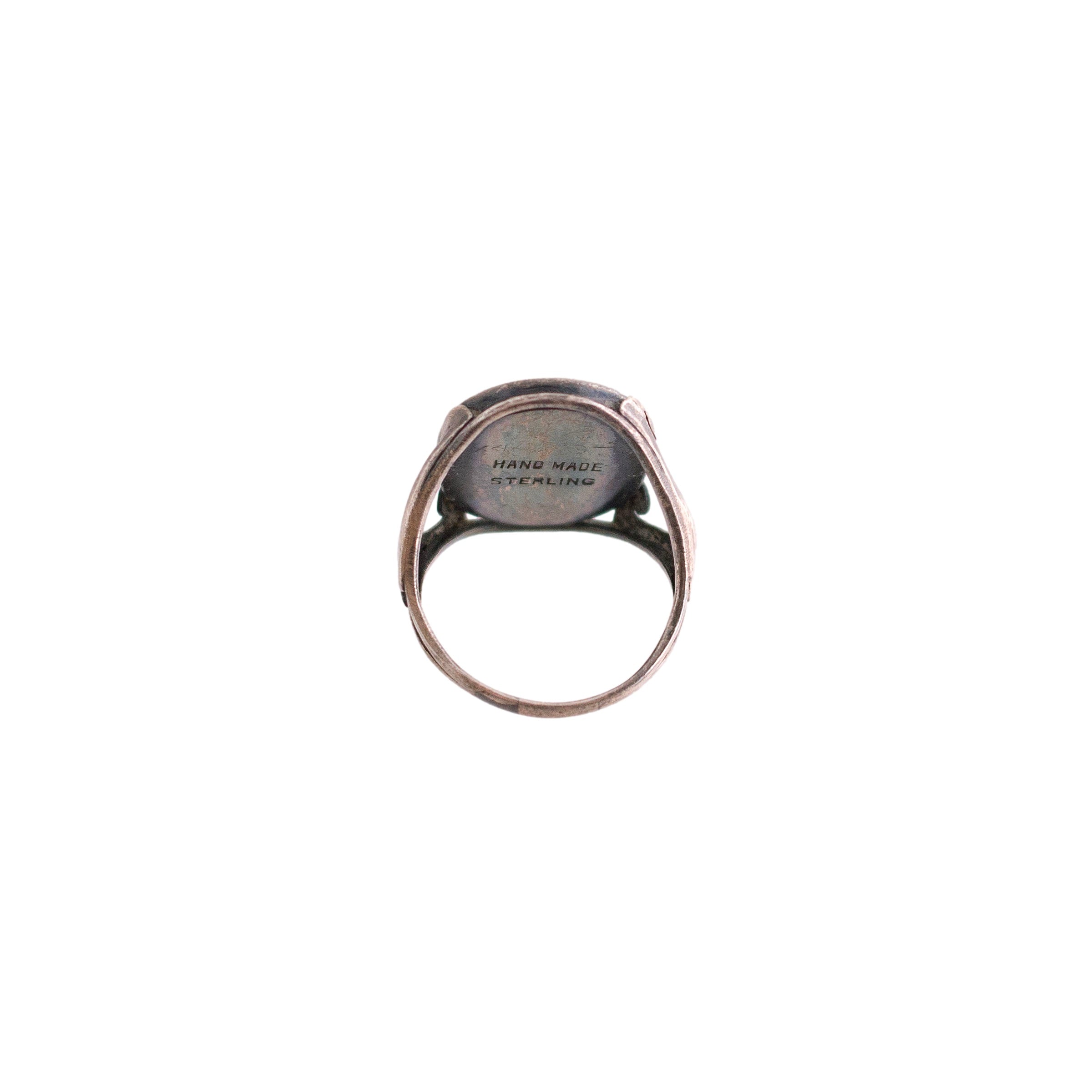 Sterling and Onyx Handmade Ring