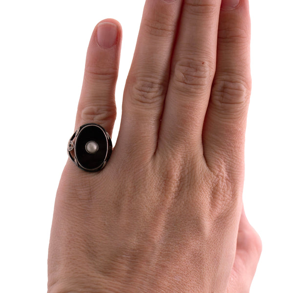 Sterling and Onyx Handmade Ring