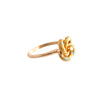 Upcycled Enamel and Diamond Knot Ring