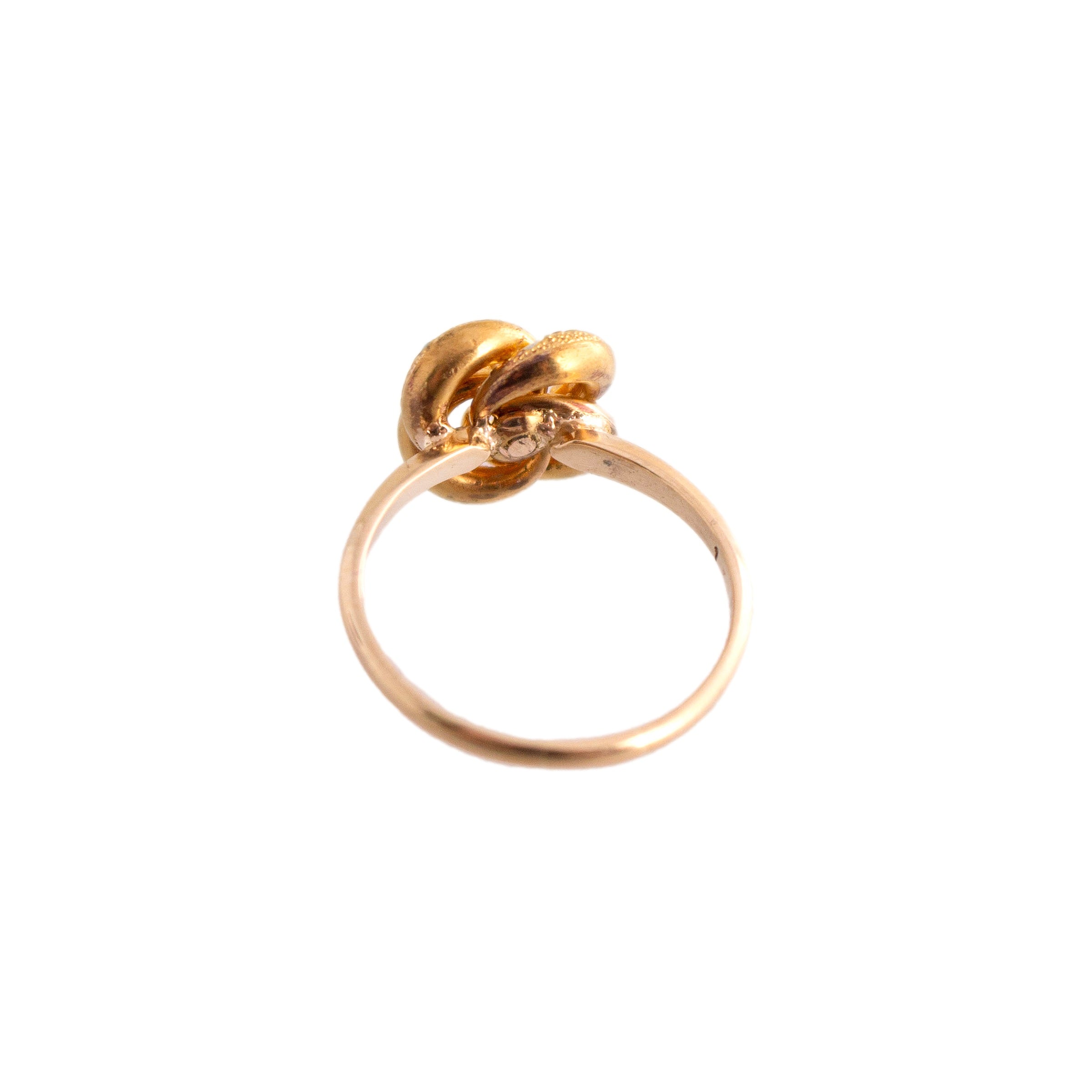 Upcycled Enamel and Diamond Knot Ring