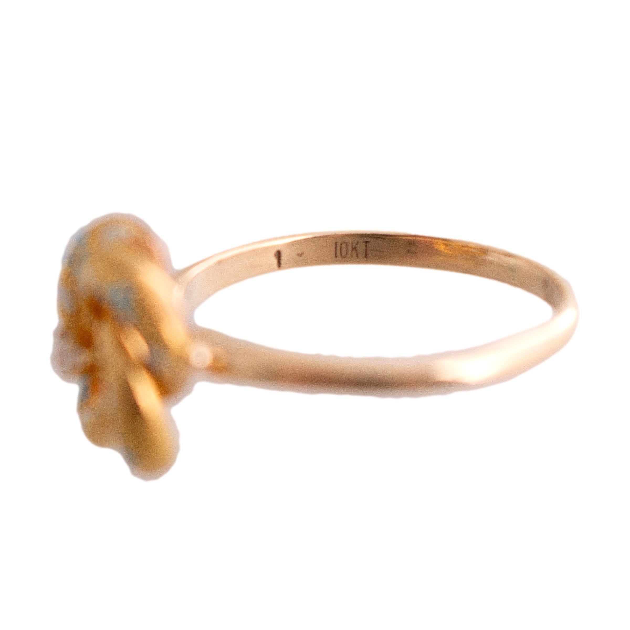 Upcycled Enamel and Diamond Knot Ring