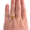 Upcycled Enamel and Diamond Knot Ring