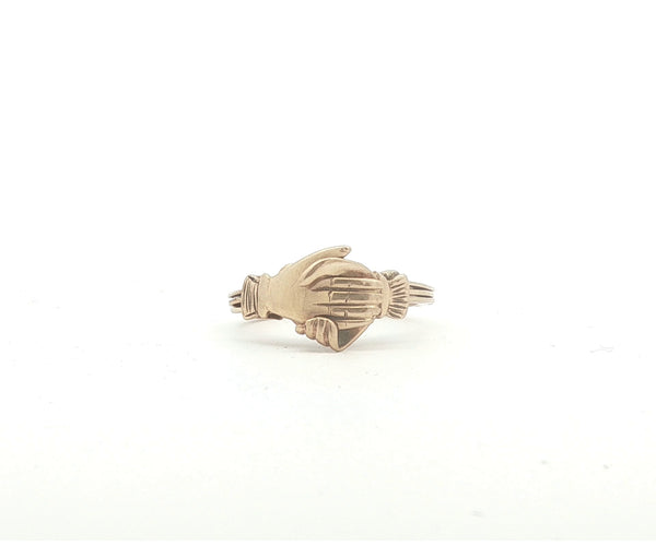 Antique 10K Gold Fede Ring